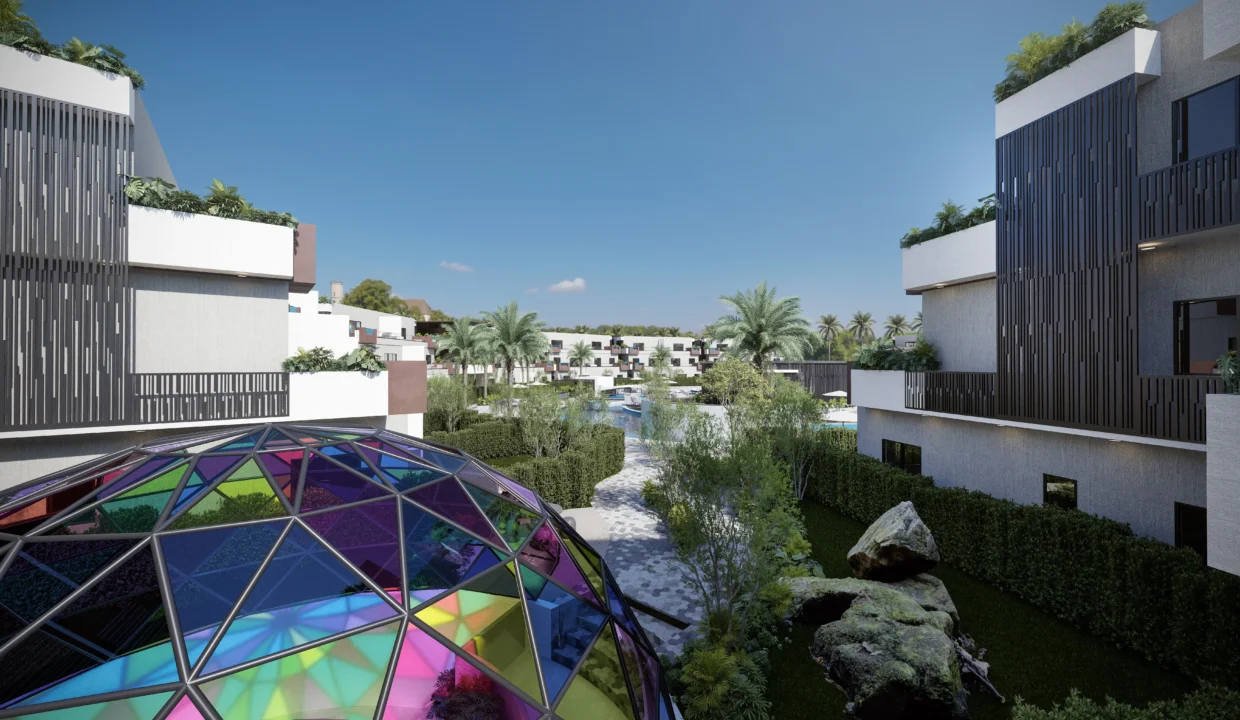LUX COMPLEX INTERIOR GARDEN EXTERIOR VIEW